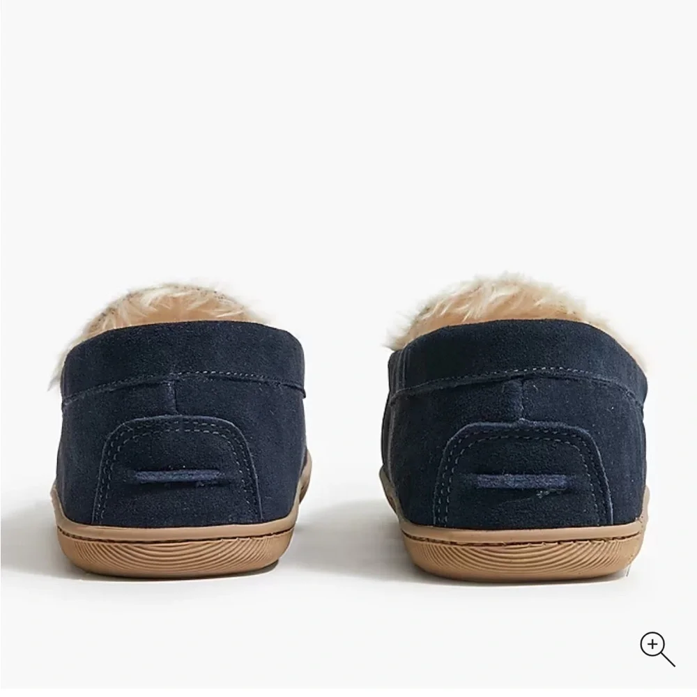 NWOT j crew Suede scuff slippers Vintage Indigo Suede